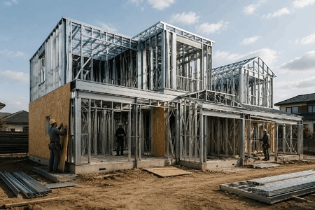 Inside an ALGFRAMING Co. Residential LSF Project
